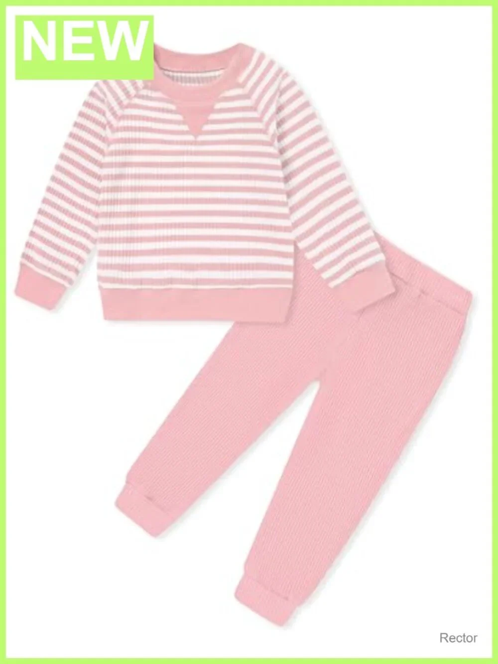 Toddler Girl Striped Sweatshirt and Pants Set 2-Piece Outfit